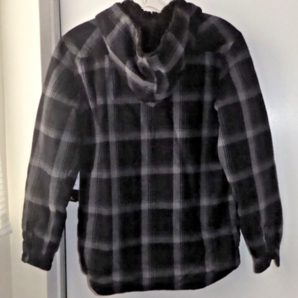 🎈FINAL Sale CURL HAYWARD HOODED SHERPA LINED COTTON FLANNEL SHIRT JACKET NEW - Picture 2 of 13